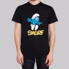 Back Smurf Merch Graphic Cartoon Shirt