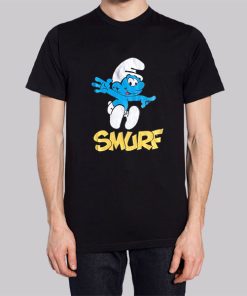 Back Smurf Merch Graphic Cartoon Shirt