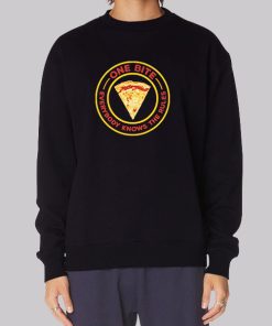 Pizza Slice One Bite Everyone Knows the Rules Sweatshirt