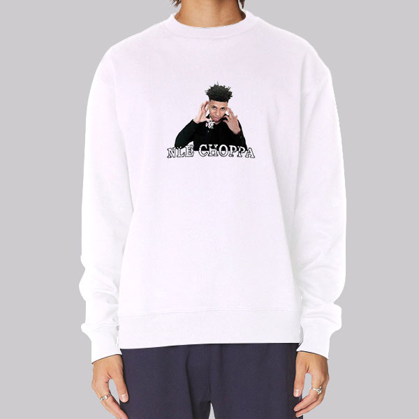 Gang Sign Rapper Nle Choppa Sweatshirt Cheap | Made Printed