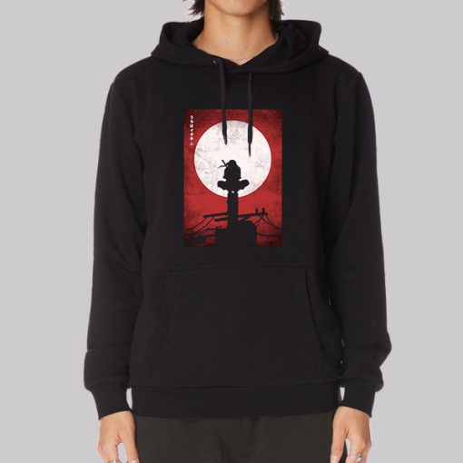 Bloody Sky Itachi Red Moon Hoodie