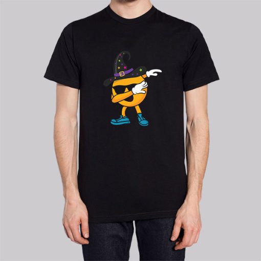 Dabbing Emoji Witch Hat Sunglasses Shirt