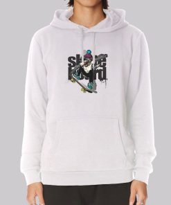 Crazy Wolf Riding Skateboard Hoodie