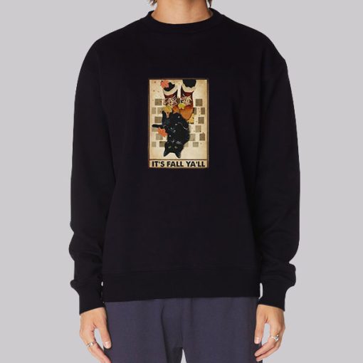 Pumpkins the Halloween Cats Its Fall Yall Sweatshirt