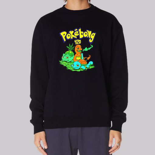 Pokebong 420 Weed Smooking Sweatshirt