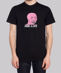 Pink Crying Wojak HODL 4 Life Shirt