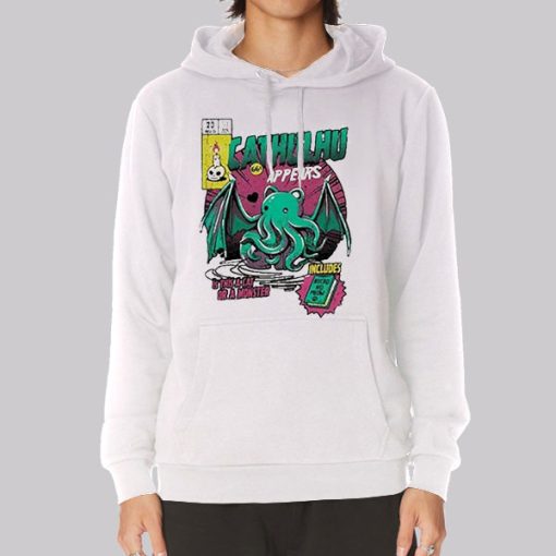 A Wild Cathulhu Poster Graphic Hoodie