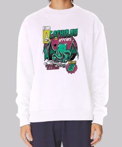 A Wild Cathulhu Poster Graphic Sweatshirt