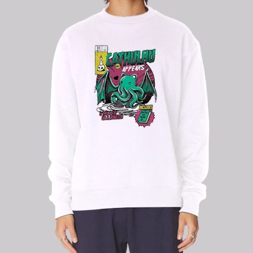 A Wild Cathulhu Poster Graphic Sweatshirt