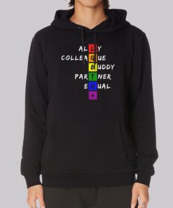 Subtle Pride Merch Ally LGBT Hoodie