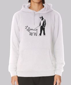 Banksy Drawing Dog Man Hoodie