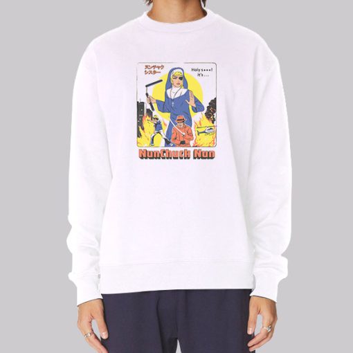 Vintage Poster Nunchuck Nun Sweatshirt