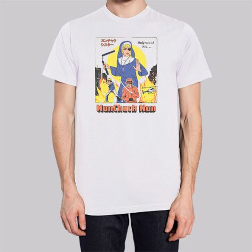 Vintage Poster Nunchuck Nun Shirt