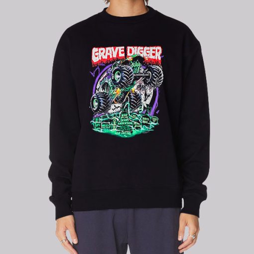 Graveyard Monster Truck Grave Digger Sweatshirt
