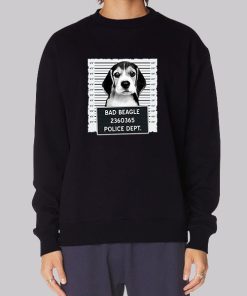 Funny Mugshot Bad Beagle Sweatshirt