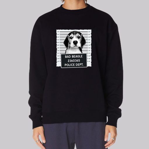 Funny Mugshot Bad Beagle Sweatshirt