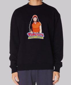 Jayla Foxx Popeyes Employee in Movie Sweatshirt