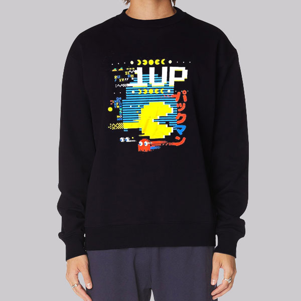 Pacman Parody Gaming 1up Hoodie Cheap | Made Printed