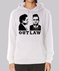 Outlaw Mugshot Johnny Cash Hoodie