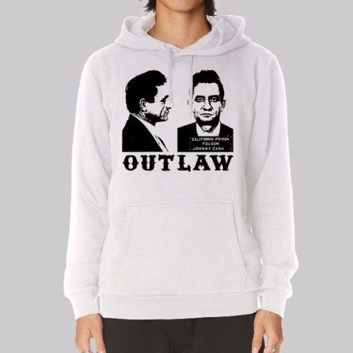 Outlaw Mugshot Johnny Cash Hoodie