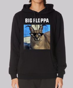 Funny Big Floppa Cat Meme Hoodie
