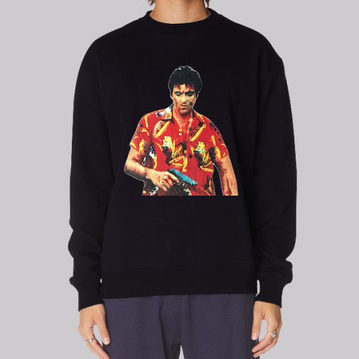 Alpacino Scarface Hawaiian Sweatshirt