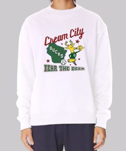 Cream City Milwaukee Bucks Fear the Deer Sweatshirt