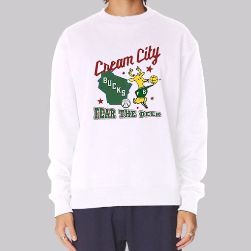 Cream City Milwaukee Bucks Fear the Deer Sweatshirt