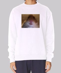 Funny Face Hamster Staring Sweatshirt