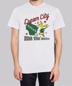 Cream City Milwaukee Bucks Fear the Deer Shirt