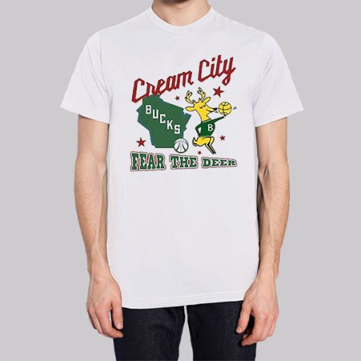 Cream City Milwaukee Bucks Fear the Deer Shirt