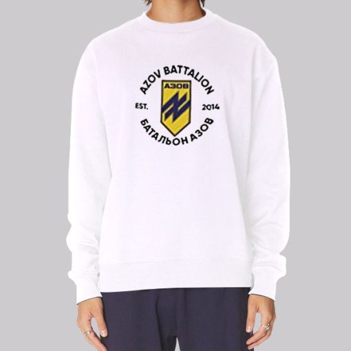 Azov Battalion Merch Por Les Hommes Sweatshirt