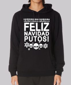 Feliz Navidad Putos Skull Hoodie