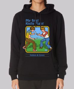 Funny My First Knife Fight Hoodie