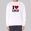 Funny Emoji I Love Loud Sweatshirt