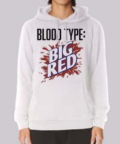 Big Red Soda Pop Drink Logo Funny Blood Type Parody Hoodie
