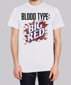 Big Red Soda Pop Drink Logo Funny Blood Type Parody T Shirt