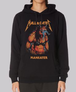 Vintage 90s Metal Beast Hall and Oates Maneater Hoodie