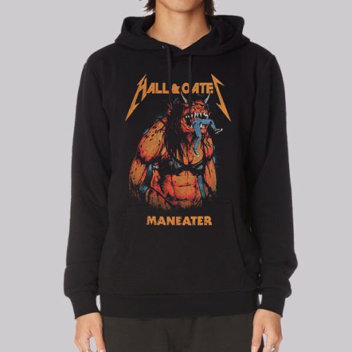 Vintage 90s Metal Beast Hall and Oates Maneater Hoodie