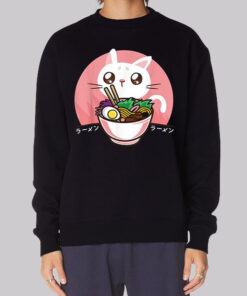 Kawaii Japanese Ramen Cat Lover Sweatshirt