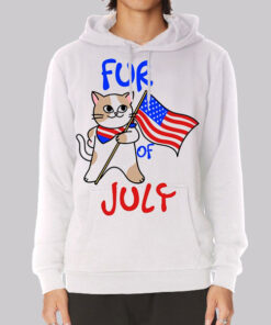 Funny Happy 4th of July Cat Hoodie
