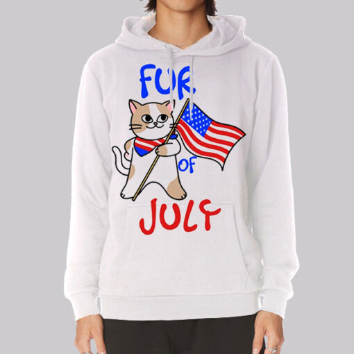 Funny Happy 4th of July Cat Hoodie
