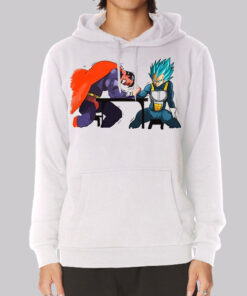 Funny Superman vs Vegeta Arm Wrestling Hoodie