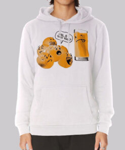Parody Graphic Orange Juice Hoodie