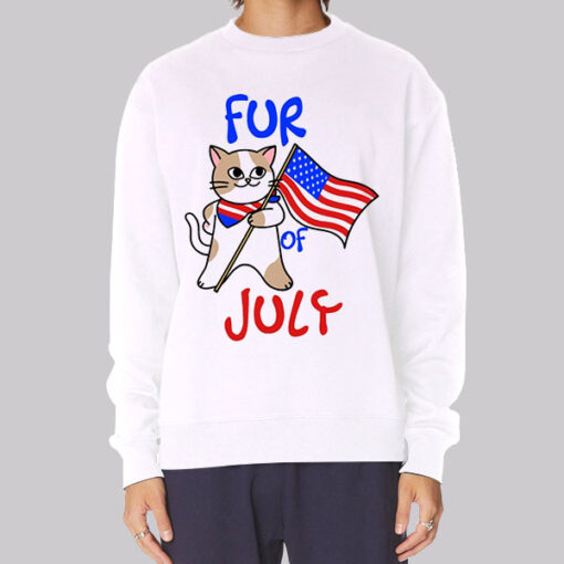 Funny Happy 4th of July Cat Sweatshirt