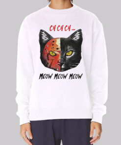 Parody Jason Voorhees Cat Meow Sweatshirt