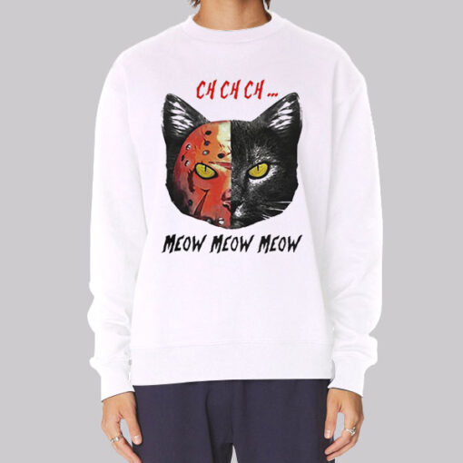 Parody Jason Voorhees Cat Meow Sweatshirt