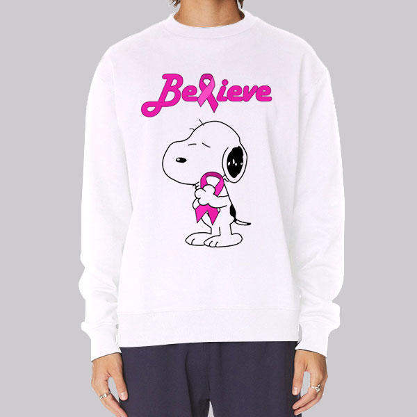 Pink snoopy online sweatshirt