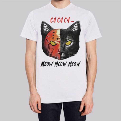 Parody Jason Voorhees Cat Meow Shirt