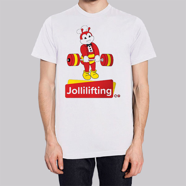 Parody Vintage Jollilifting Jollibee T Shirt Cheap | Made Printed